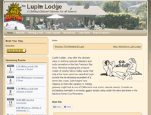Tablet Screenshot of lupinlodge.com